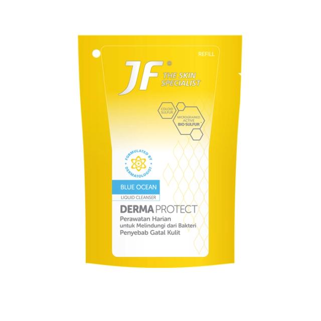 Jf Derma Protect Blue Ocean Cleanser Liquid 200 Ml Pouch