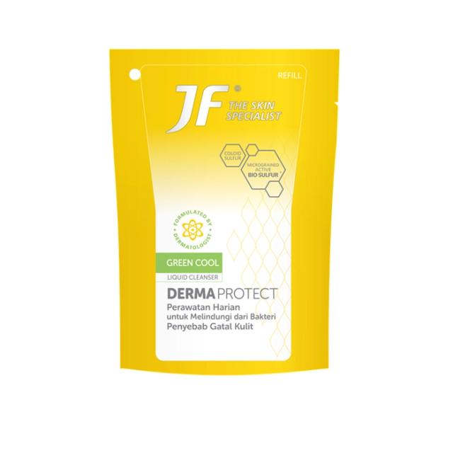 Jf Derma Protect Green Cool Cleanser Liquid 200 Ml Pouch